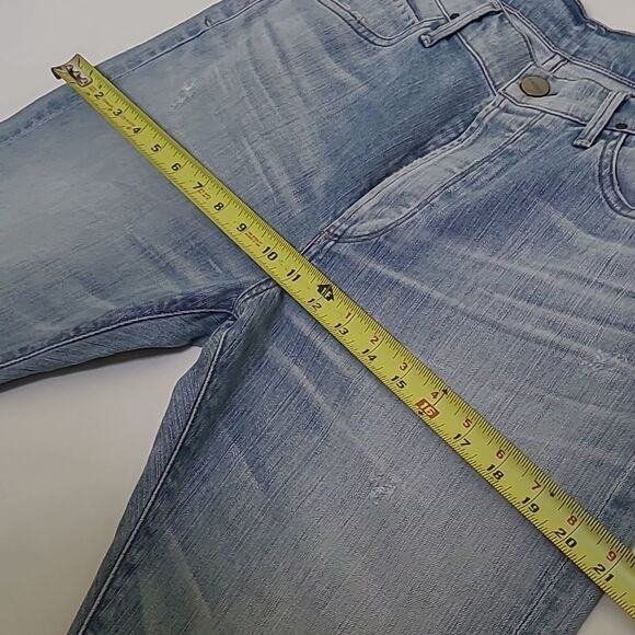 NEW 27 GOLDSIGN LOOSE FIT BUTTON FLY LIGHT STRAIGHT LEG JEANS 28 NWOT - Picture 3 of 15